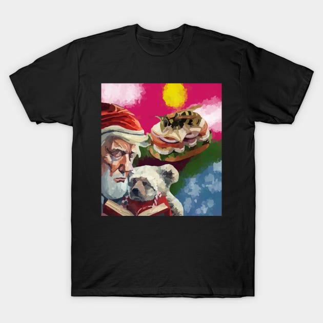 watercolor wasp sandwich for sad man T-Shirt by Catbrat